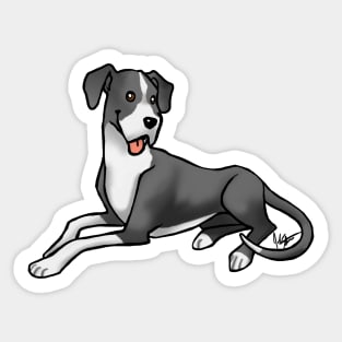 Dog - Great Dane - Mantle Natural Ears Sticker